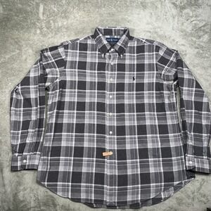 Ralph Lauren Shirt Mens XL Plaid Custom Fit Button Down Long Sleeve Dress Casual